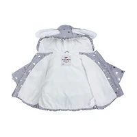 Rokka&Rolla Baby Girls Soft Fur Hooded Puffer Jacket
