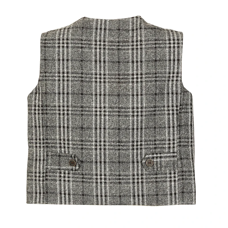 Gioberti Boy's 3pc Tweed Vest With Matching Cap And Bow Tie