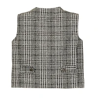 Gioberti Boy's 3pc Tweed Vest With Matching Cap And Bow Tie
