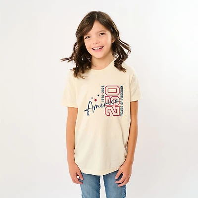 The Juniper Shop - America 250 Years of Freedom Outline Youth Short Sleeve Graphic T-Shirt