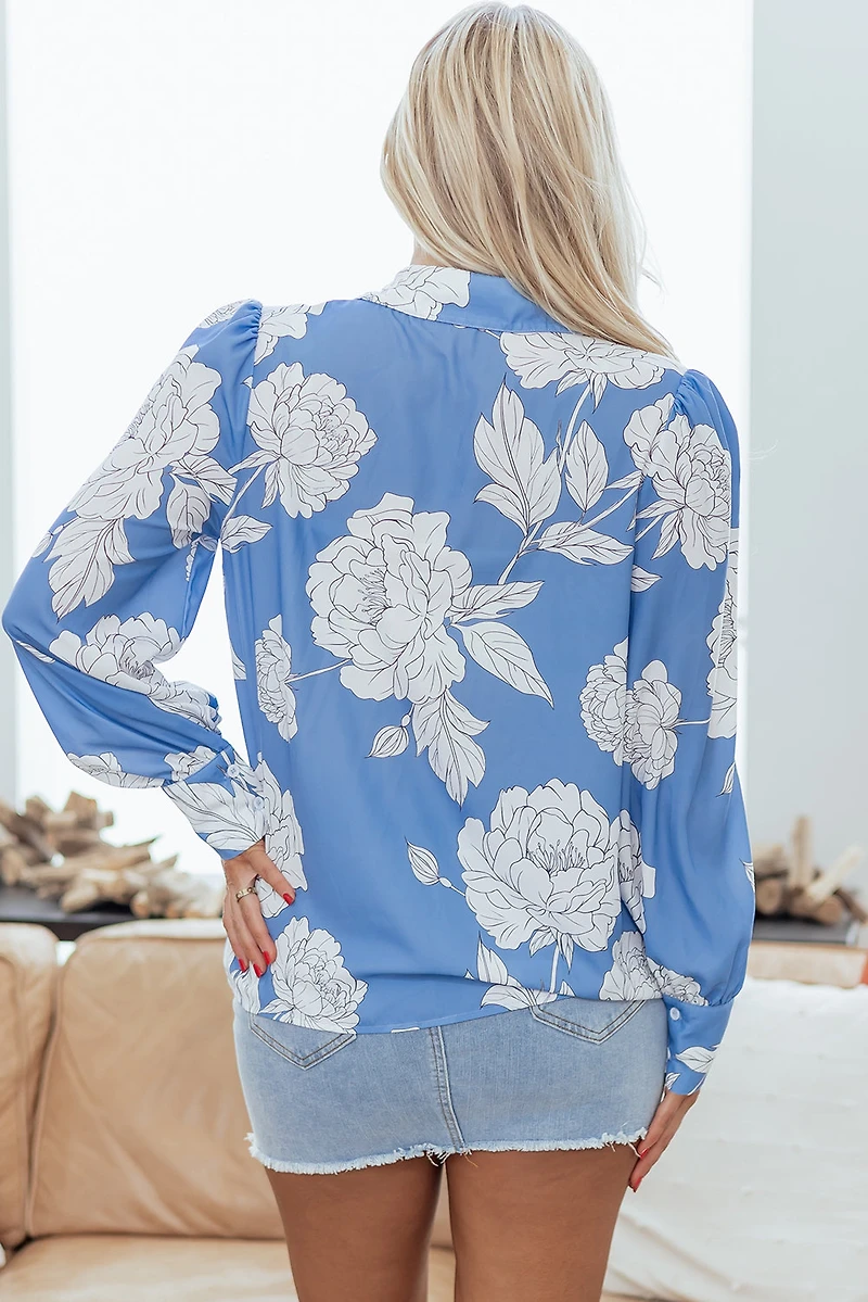 Threaded Pear Women's Carmen Detail Puff Sleeve Shirt