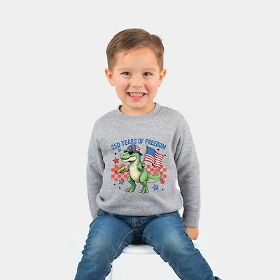 The Juniper Shop - 250 Years of Freedom Dinosaur Toddler Graphic Sweatshirt