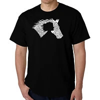 LA Pop Art Men's Word T-Shirt - Girl and Horse