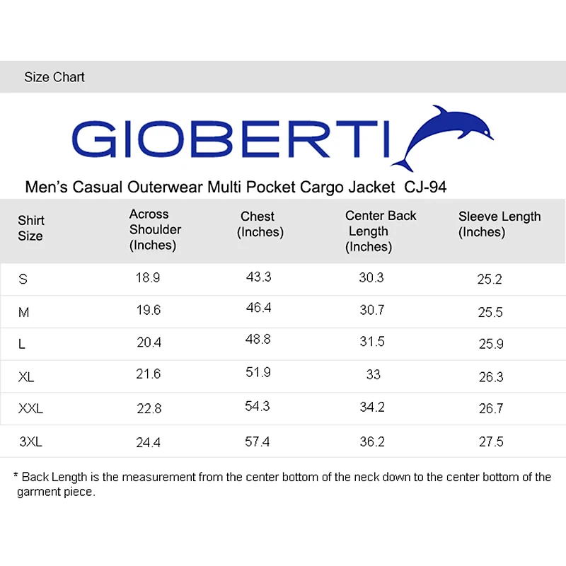 Gioberti Men's 100% Cotton Casual Outerwear Twill Multi Pocket Cargo Shirt Jacket