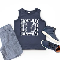The Juniper Shop - Distressed Game Day Baseball Youth Tank Top