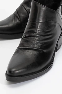 Forever & Always Womens Rule Leather Chunky Boots