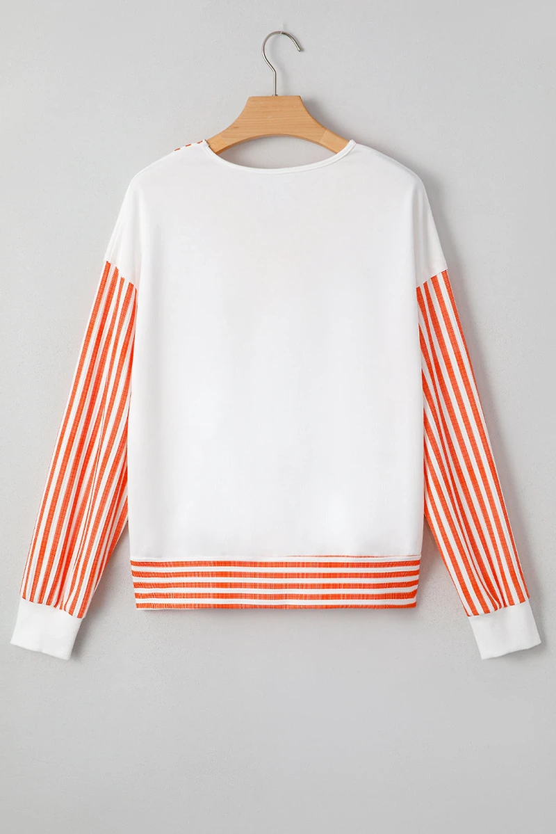 Threaded Pear Women's Isla Drop Shoulder Patchwork Long Sleeve Top