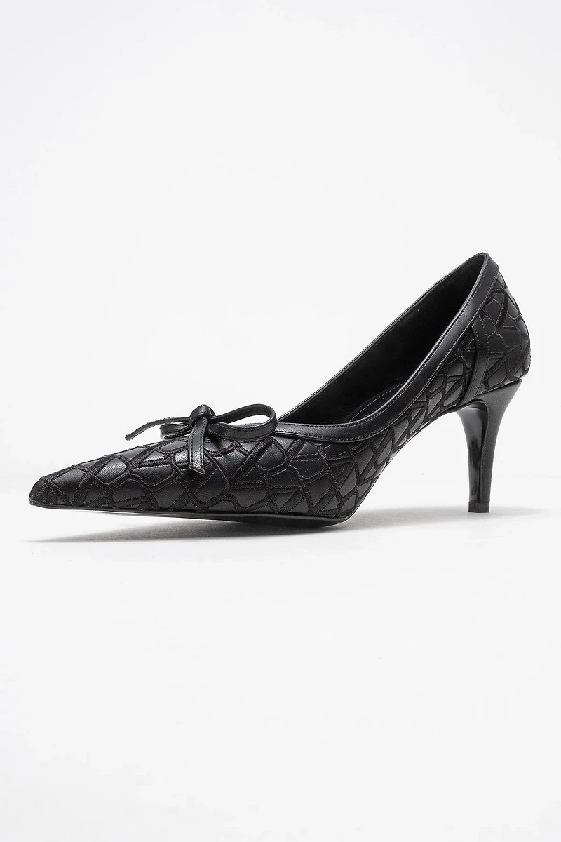 Prologue Shoes Womens Camden Bow Pointed Toe Pump