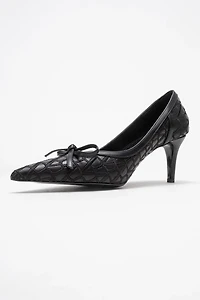 Prologue Shoes Womens Camden Bow Pointed Toe Pump