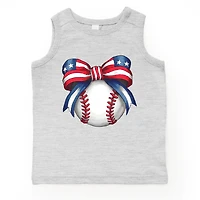 The Juniper Shop - Coquette Patriotic Baseball Toddler Graphic Tank