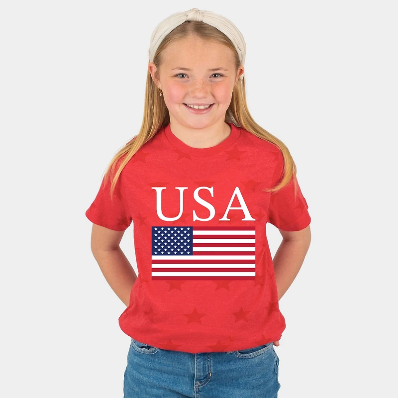 The Juniper Shop - USA Flag Solid Youth Short Sleeve Star Tee
