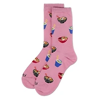 MeMoi Women's Ramen Rayon From Bamboo Crew Socks