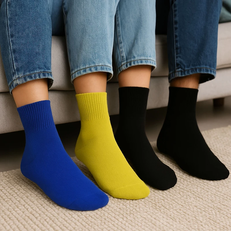 Wear Sierra Women's Combed Cotton Ankle Turn Cuff 3 Pair Pack Socks
