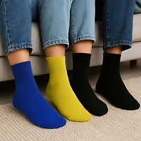 Wear Sierra Women's Combed Cotton Ankle Turn Cuff 3 Pair Pack Socks