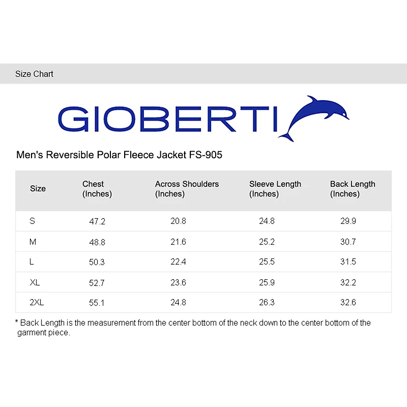 Gioberti Men's Zip Up Reversible Polar Fleece Heavy Jacket