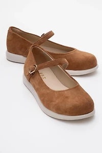 Forever & Always Womens ANISA Leather Strap Flat