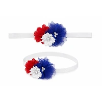 Laurenza's Baby Girls Gem Patriotic Headband