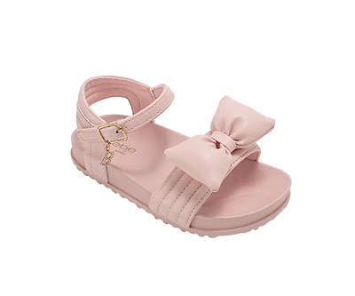 bebe Girl's Bow Accent Platform Sandals with Ankle Strap