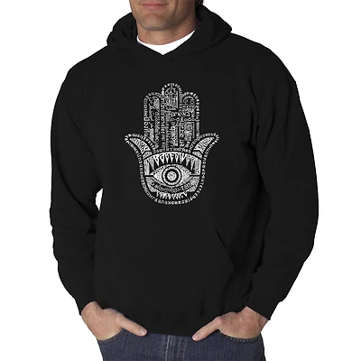 LA Pop Art Hamsa - Men's Word Hooded Sweatshirt