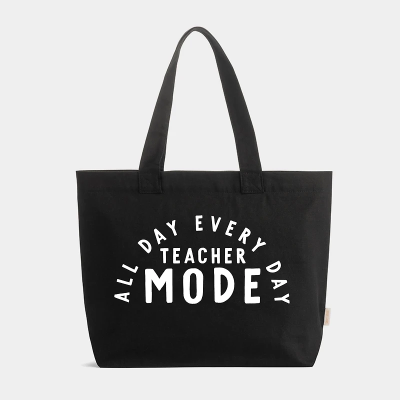 Simply Sage Market - Zippered Canvas Tote Teacher Mode All Day