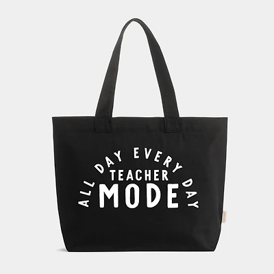 Simply Sage Market - Zippered Canvas Tote Teacher Mode All Day