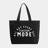 Simply Sage Market - Zippered Canvas Tote Teacher Mode All Day
