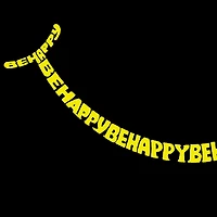LA Pop Art Men's Word T-Shirt - Be Happy Smiley Face