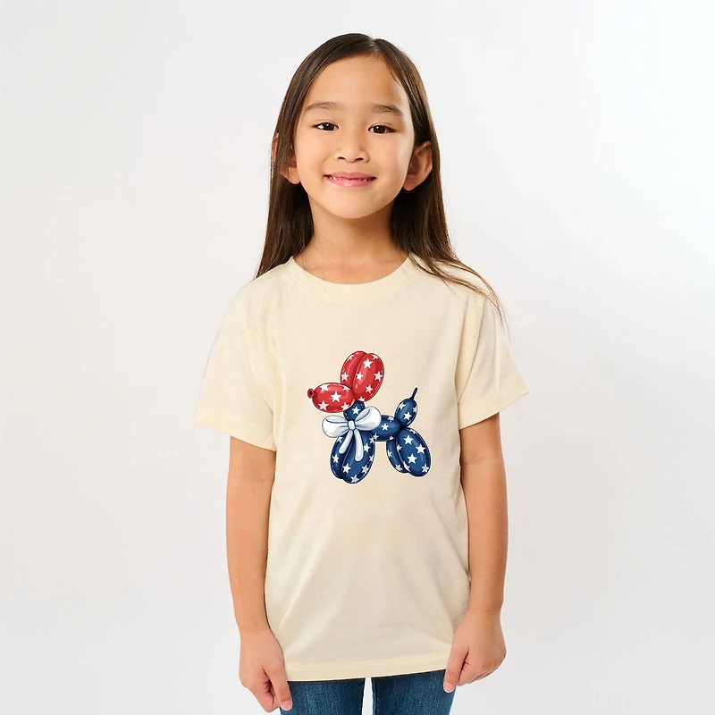 The Juniper Shop - 4th Of July Balloon Dog Youth Short Sleeve Graphic T-Shirt