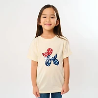 The Juniper Shop - 4th Of July Balloon Dog Youth Short Sleeve Graphic T-Shirt