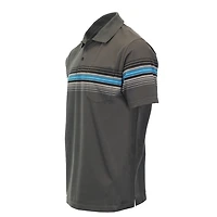 Gioberti Men's Multiple Stripe Polo Shirt - Short Sleeve Yarn Dye