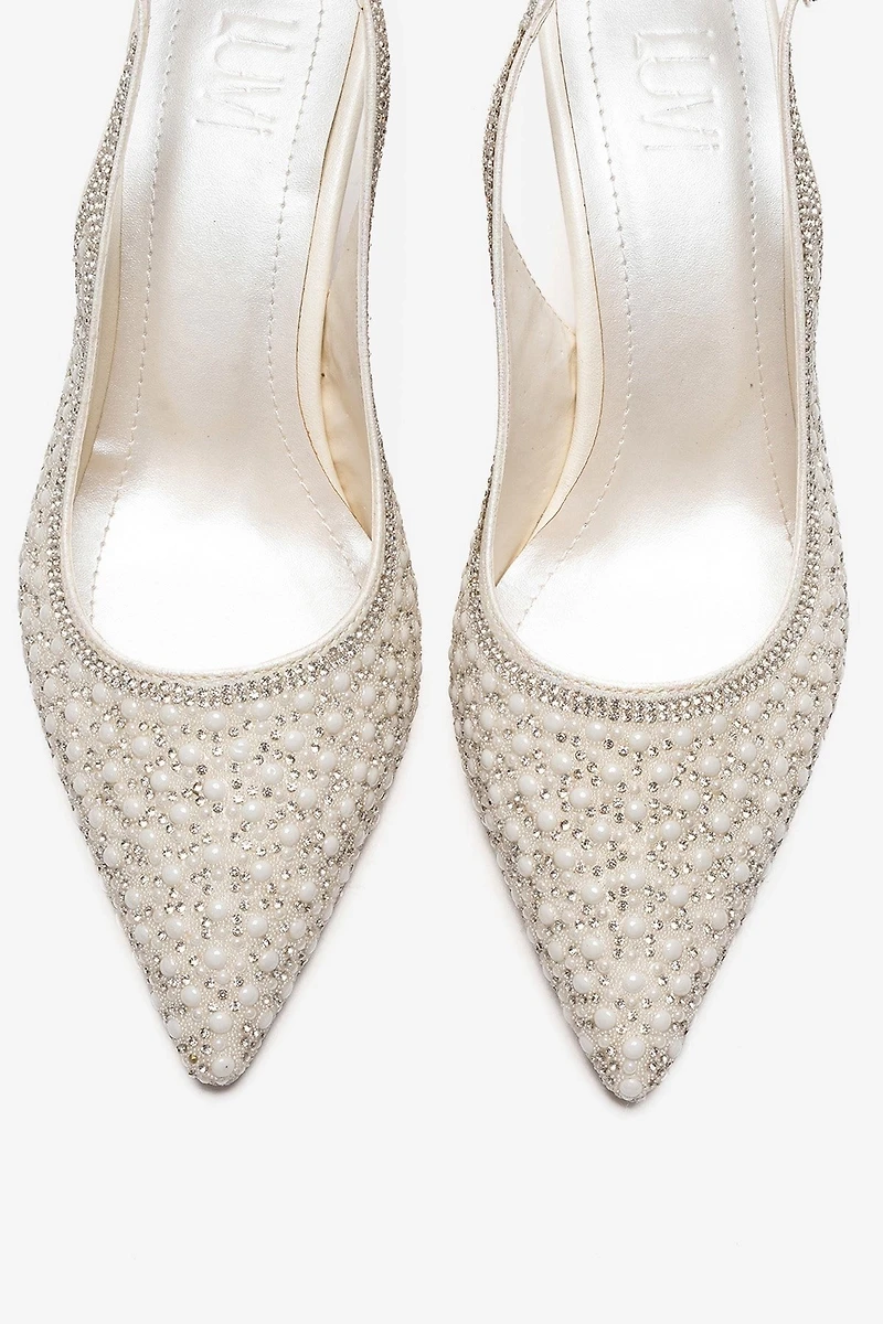 Prologue Shoes Womens Linnea Stiletto Slingback Pump