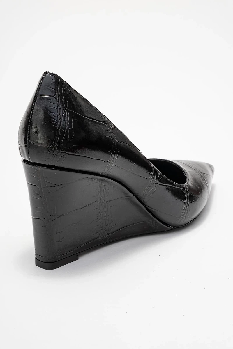 Prologue Shoes Womens Puera Pointed Toe Wedge Pump