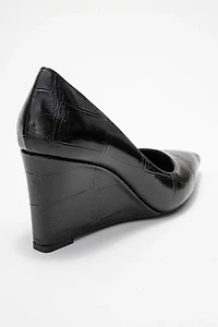 Prologue Shoes Womens Puera Pointed Toe Wedge Pump