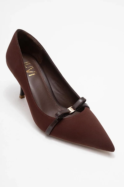 Prologue Shoes Womens Annie Bow Pointed Toe Pump