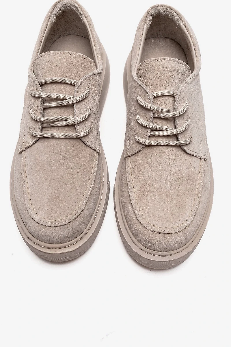 Forever & Always Womens Mareon Leather Lace Up Sneaker