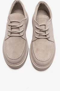 Forever & Always Womens Mareon Leather Lace Up Sneaker