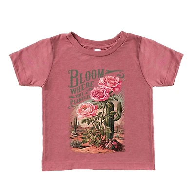 The Juniper Shop - Bloom Where You Are Planted Cactus Toddler Short Sleeve Graphic T-Shirt