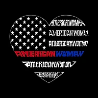 LA Pop Art American Woman - Women's Word Hooded Sweatshirt