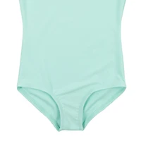 Leveret Girls Short Sleeve Solid Stretch Dance Leotard