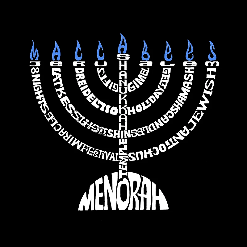 LA Pop Art Men's Word T-Shirt - Menorah