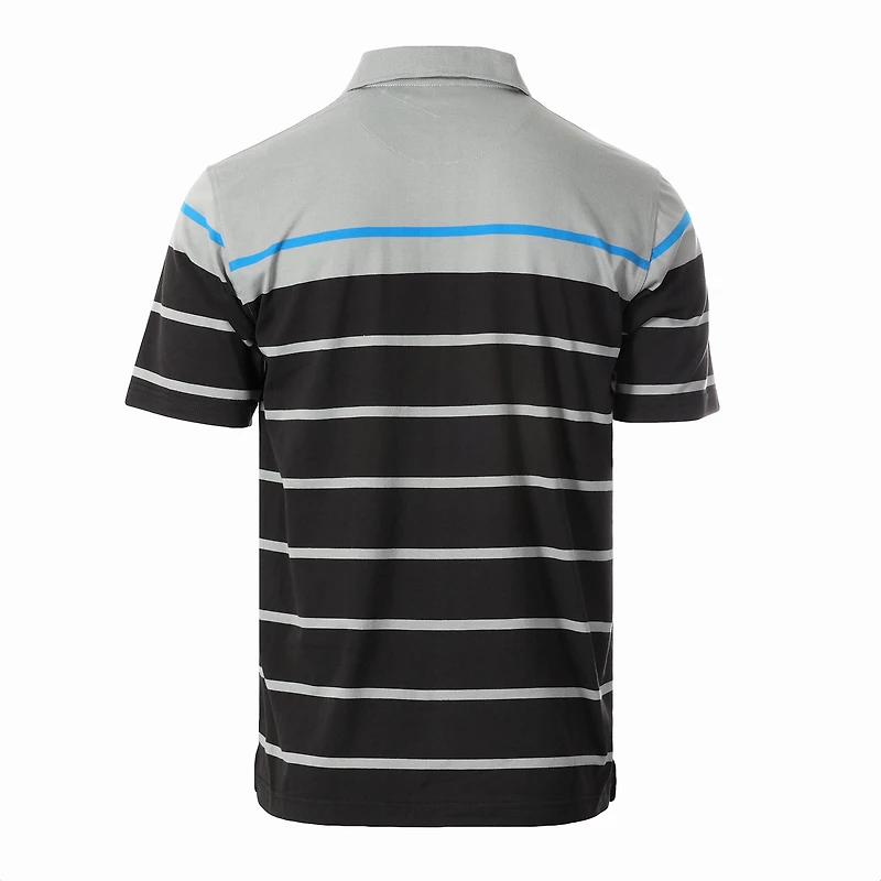 Gioberti Men's Single Stripe Polo Shirt With Pocket