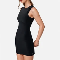 Anna-Kaci Women's Fitted Sleeveless Sports Dress with Built-In Bra and Bodycon Silhouette