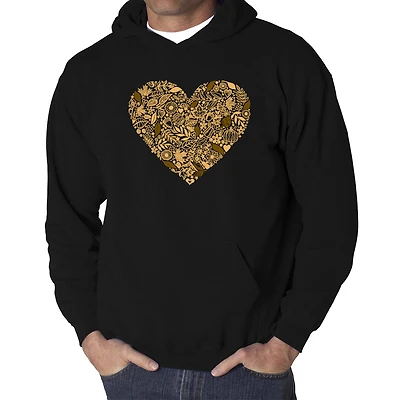 LA Pop Art Fall Vibes  - Men's Word Hooded Sweatshirt