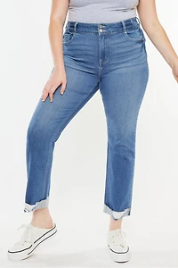KanCan Women's Plus Essentials High Rise Slim Straight Leg Jeans Esme