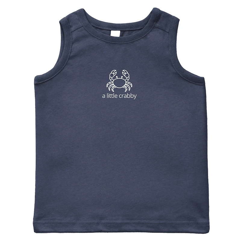 The Juniper Shop - A Little Crabby Outline Toddler Graphic Tank