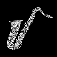 LA Pop Art Men's Word T-Shirt - Sax