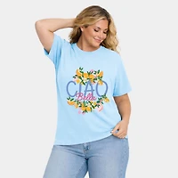 Simply Sage Market - Ciao Bella Lemon Women's Plus Sized Garment Dyed Graphic T-Shirt