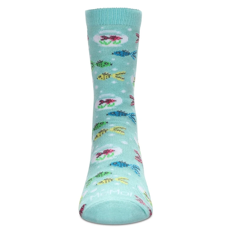 Memoi Kids Goldfish Rayon From Bamboo Crew Socks
