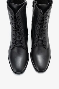 Forever & Always Womens Avia Leather Block Heel Boot