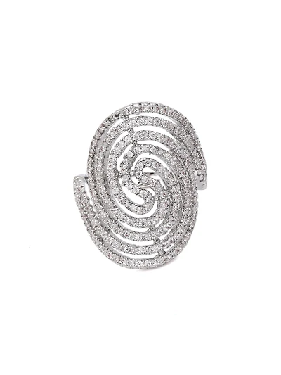 AGP Paris Women's Spiral Pave Statement Ring